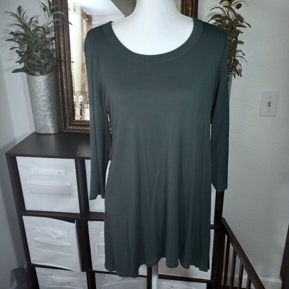 KAREN KANE GREEN TUNIC SZ.M EUC - Picture 2 of 6